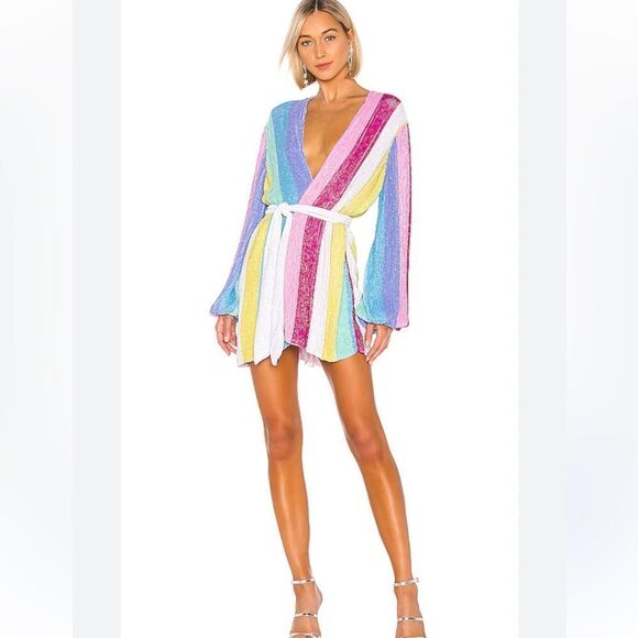 Retrofete Gabrielle Robe Dress in Unicorn Revolve Large - Picture 1 of 15
